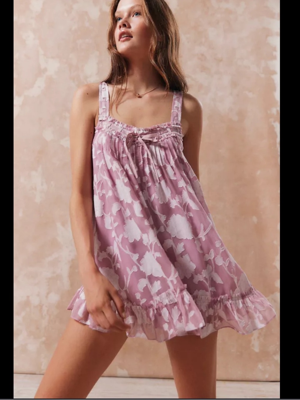 Kimchi Blue ‘June’ Dusty Pink & White Floral Romper - Medium